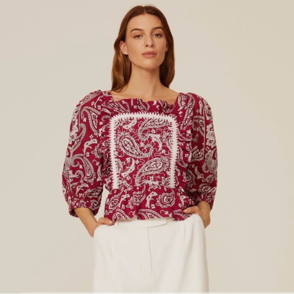 SEA New York red open back top